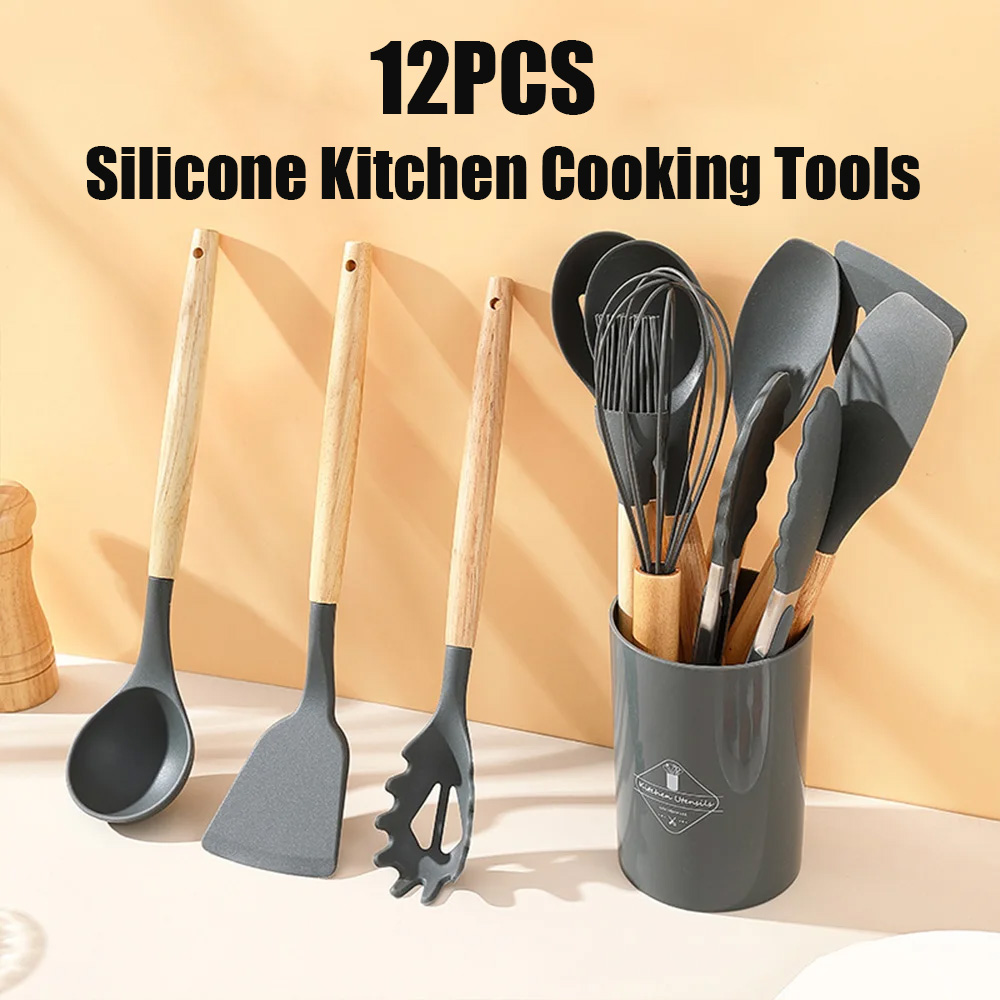 12 Uds utensilios de cocina de - Silicone Spatula Set reseña y precio