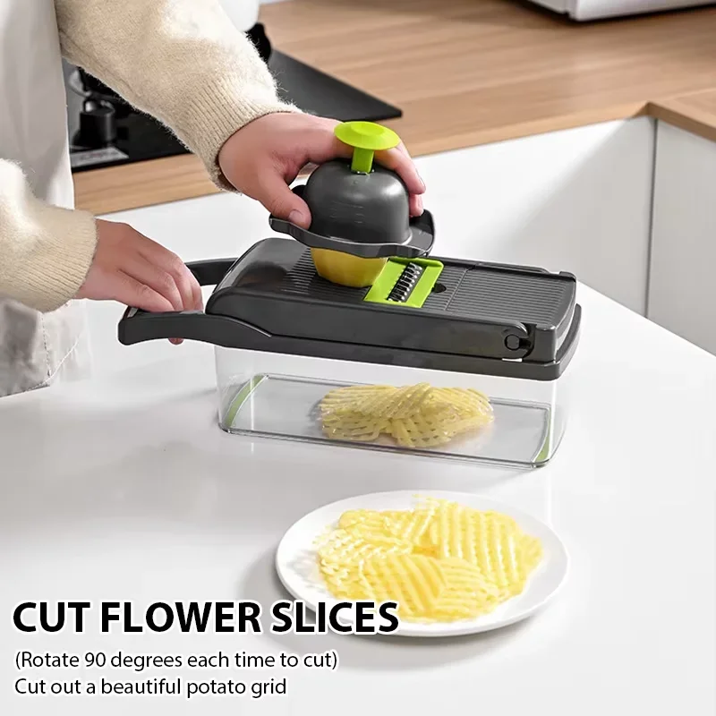 Cortador de Verduras Multifunc - Kitchen Gadgets Vegetable Chopper reseña y precio